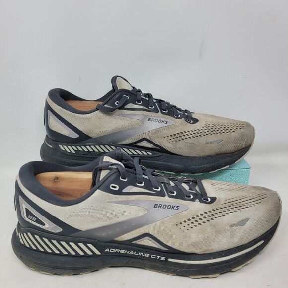 Brooks Adrenaline GTS 23 Mens 12 Wide Shoes Gray Running 1103912E065 Gym Walking main image 9